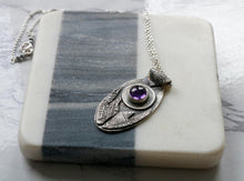 Load image into Gallery viewer, Fine Silver Amethyst Necklace
