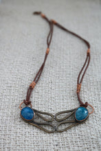 Load image into Gallery viewer, Mixed Metals Blue Apatite Necklace
