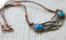 Load image into Gallery viewer, Mixed Metals Blue Apatite Necklace