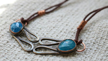 Load image into Gallery viewer, Mixed Metals Blue Apatite Necklace