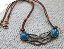 Load image into Gallery viewer, Mixed Metals Blue Apatite Necklace