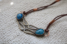 Load image into Gallery viewer, Mixed Metals Blue Apatite Necklace