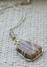 Load image into Gallery viewer, Argentinian Agate Sterling Silver Necklace