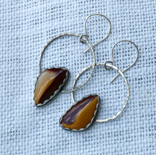 Load image into Gallery viewer, Mookaite Jasper Sterling Silver Hoop Earrings