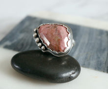 Load image into Gallery viewer, Rhodonite Sterling Silver Adjustable Ring