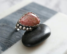 Load image into Gallery viewer, Rhodonite Sterling Silver Adjustable Ring