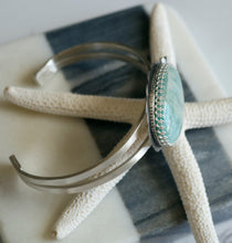 Laden Sie das Bild in den Galerie-Viewer, Amazonit Sterling Silber Manschette Armband