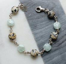 Laden Sie das Bild in den Galerie-Viewer, Amazonit Sterling Silber Manschette Armband