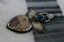 Laden Sie das Bild in den Galerie-Viewer, Halskette aus Sterlingsilber mit Jaspis und blauem Apatit