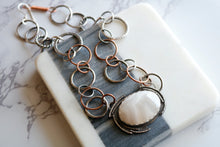 Laden Sie das Bild in den Galerie-Viewer, Halskette aus Sterlingsilber mit weißem Achat