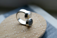 Load image into Gallery viewer, Mystic Moonstone Sterling Silver Cuff Ring