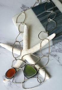 Sea Glass Sterling Silver Necklace