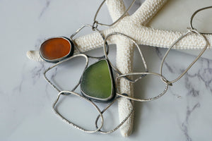 Sea Glass Sterling Silver Necklace