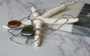 Sea Glass Sterling Silver Necklace