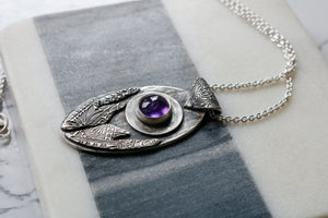 Fine Silver Amethyst Necklace