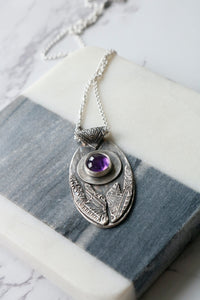 Fine Silver Amethyst Necklace