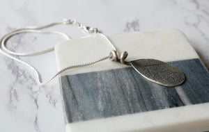 Sage Leaf Fine Silver Pendant