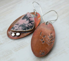 Load image into Gallery viewer, Rhodonite &quot;love&quot; Earrings
