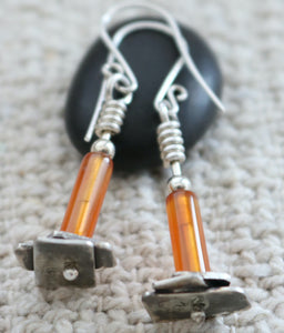 Carnelian Sterling Silver Earrings