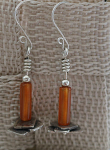 Carnelian Sterling Silver Earrings