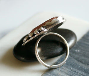 Rhodonite Sterling Silver Adjustable Ring