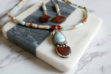 Load image into Gallery viewer, Larimar and Amber Sea Glass Set
