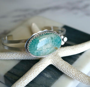 Amazonite Sterling Silver Cuff Bracelet