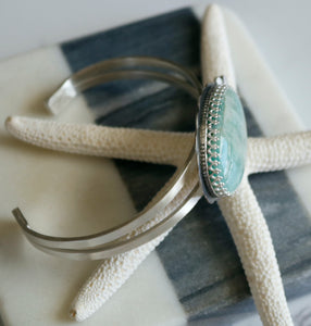 Amazonite Sterling Silver Cuff Bracelet