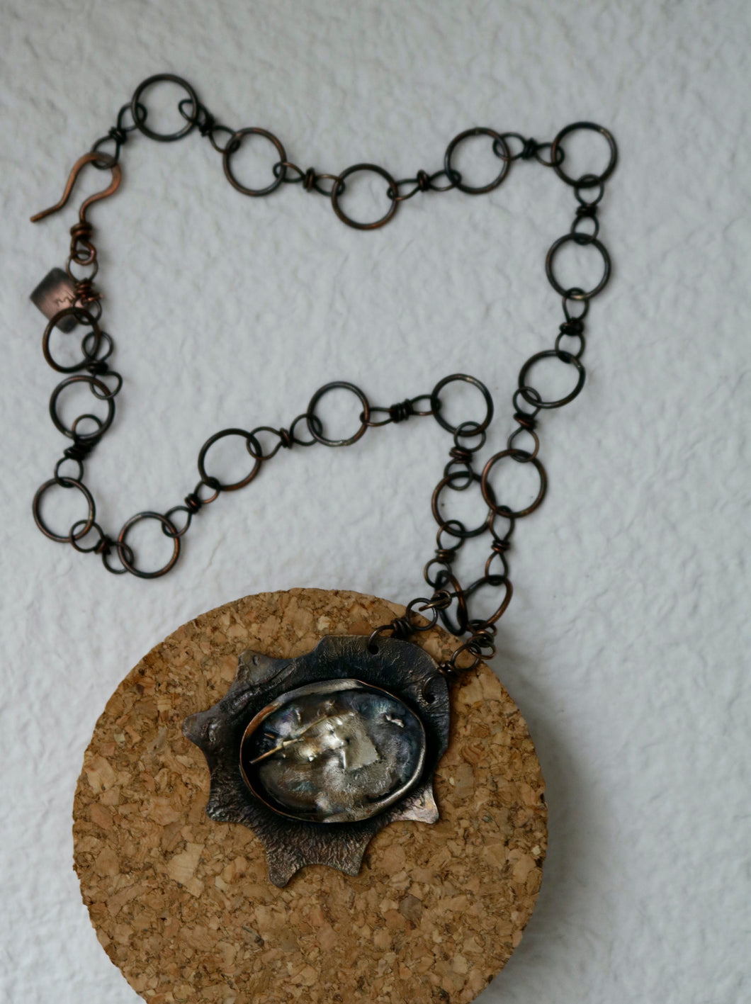 Copper and Fused Silver Necklace
