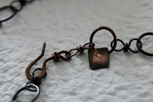 Copper and Fused Silver Necklace