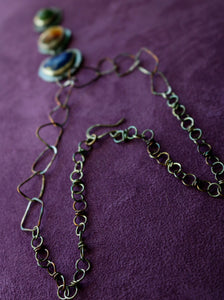Multi Stone Sterling Silver Necklace #2