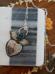 Jasper and Blue Apatite Sterling Silver Necklace