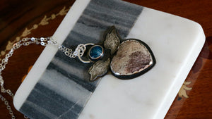 Jasper and Blue Apatite Sterling Silver Necklace