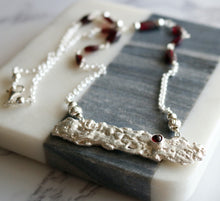Load image into Gallery viewer, Fused Sterling Silver and Garnet Necklace
