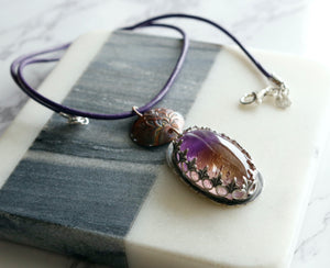 Ametrine Sterling Silver and Copper Necklace