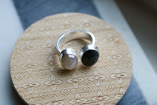 Load image into Gallery viewer, Mystic Moonstone Sterling Silver Cuff Ring
