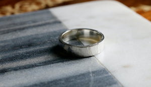 Sterling Silver Hammered Band