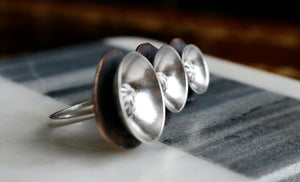 Avant Garde Sterling Silver & Copper Ring