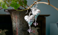 Load image into Gallery viewer, Antique Silver Heart Earrings
