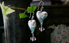 Load image into Gallery viewer, Antique Silver Heart Earrings
