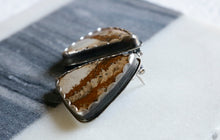 Load image into Gallery viewer, Picture Jasper Patina Sterling Silver Stud Earrings
