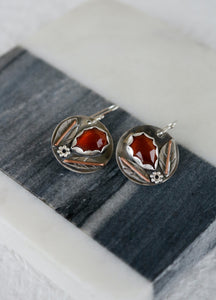 Hessonite Garnet Sterling Silver Earrings