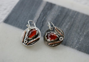 Hessonite Garnet Sterling Silver Earrings