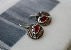 Hessonite Garnet Sterling Silver Earrings