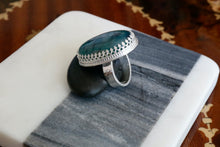 Load image into Gallery viewer, Dragon Veins Agate Sterling Silver Ring
