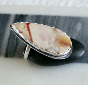 Mookaite Jasper Sterling Silver Ring